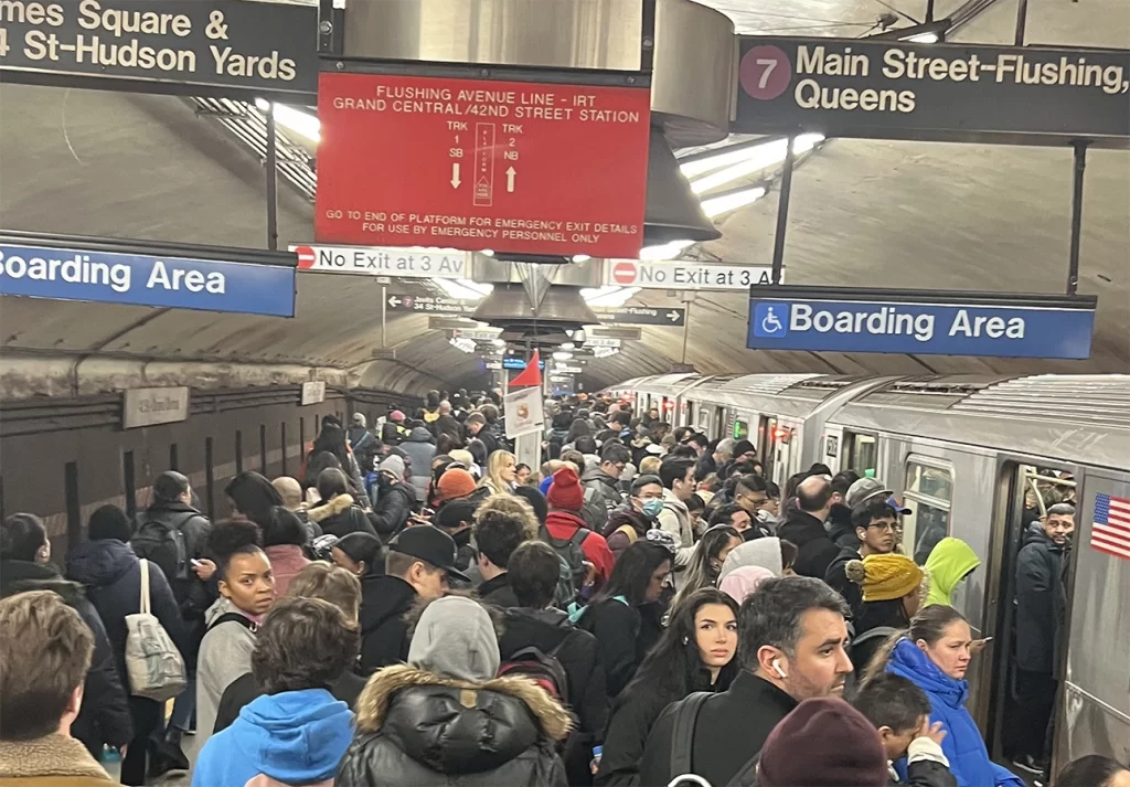 Red jacket team providing student group travel management in NYC subway system